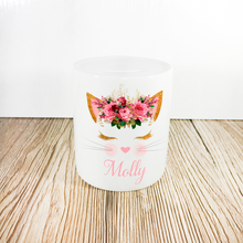 Load image into Gallery viewer, Personalised Kitty Money Pot | Pink Flowers - Money Bank - Molly Dolly Crafts
