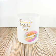 Load image into Gallery viewer, Personalised Make Up Fund Money Pot | Multicoloured Lips - Money Bank - Molly Dolly Crafts
