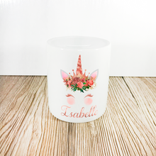 Load image into Gallery viewer, Personalised Unicorn Money Pot | Rose Gold Flowers &amp; Horn - Money Bank - Molly Dolly Crafts
