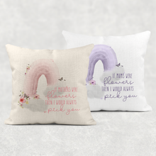 Load image into Gallery viewer, I&#39;d Pick You Wonky Rainbow Mother&#39;s Day Cushion
