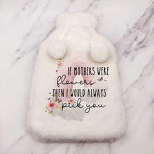 Load image into Gallery viewer, I&#39;d Pick You Mother&#39;s Day Wonky Rainbow Personalised Hot Water Bottle Cover
