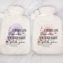 Load image into Gallery viewer, I&#39;d Pick You Mother&#39;s Day Wonky Rainbow Personalised Hot Water Bottle Cover

