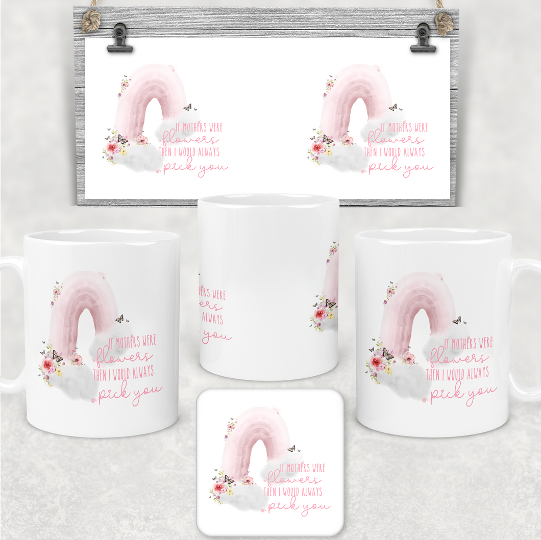 I'd Pick You Wonky Rainbow Mother's Day Mug