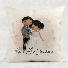Load image into Gallery viewer, Mr &amp; Mrs Couple Wedding Linen/Canvas Cushion

