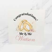 Load image into Gallery viewer, Wedding Ring Congratulations Mr &amp; Mrs Wedding Day Card

