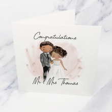 Load image into Gallery viewer, Congratulations Mr &amp; Mrs Bride &amp; Groom Wedding Day Card
