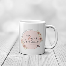 Load image into Gallery viewer, Mr &amp; Mrs Happily Ever After Personalised Engagement Mug
