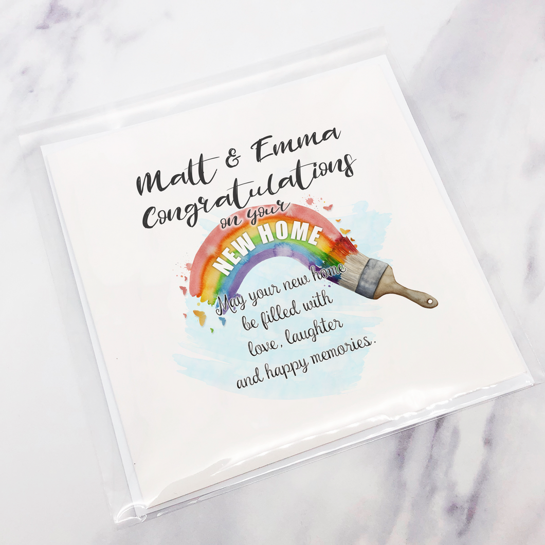 New Home Congratulations Personalised Greetings Card