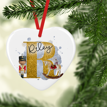 Load image into Gallery viewer, Nutcracker Christmas Alphabet Personalised Ceramic Bauble
