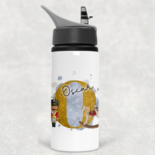 Load image into Gallery viewer, Christmas Nutcracker Alphabet Personalised Aluminium Straw Water Bottle 650ml
