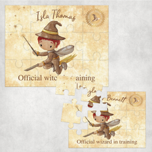 Load image into Gallery viewer, Flying Wizard Personalised Jigsaw Various Sizes &amp; Pieces
