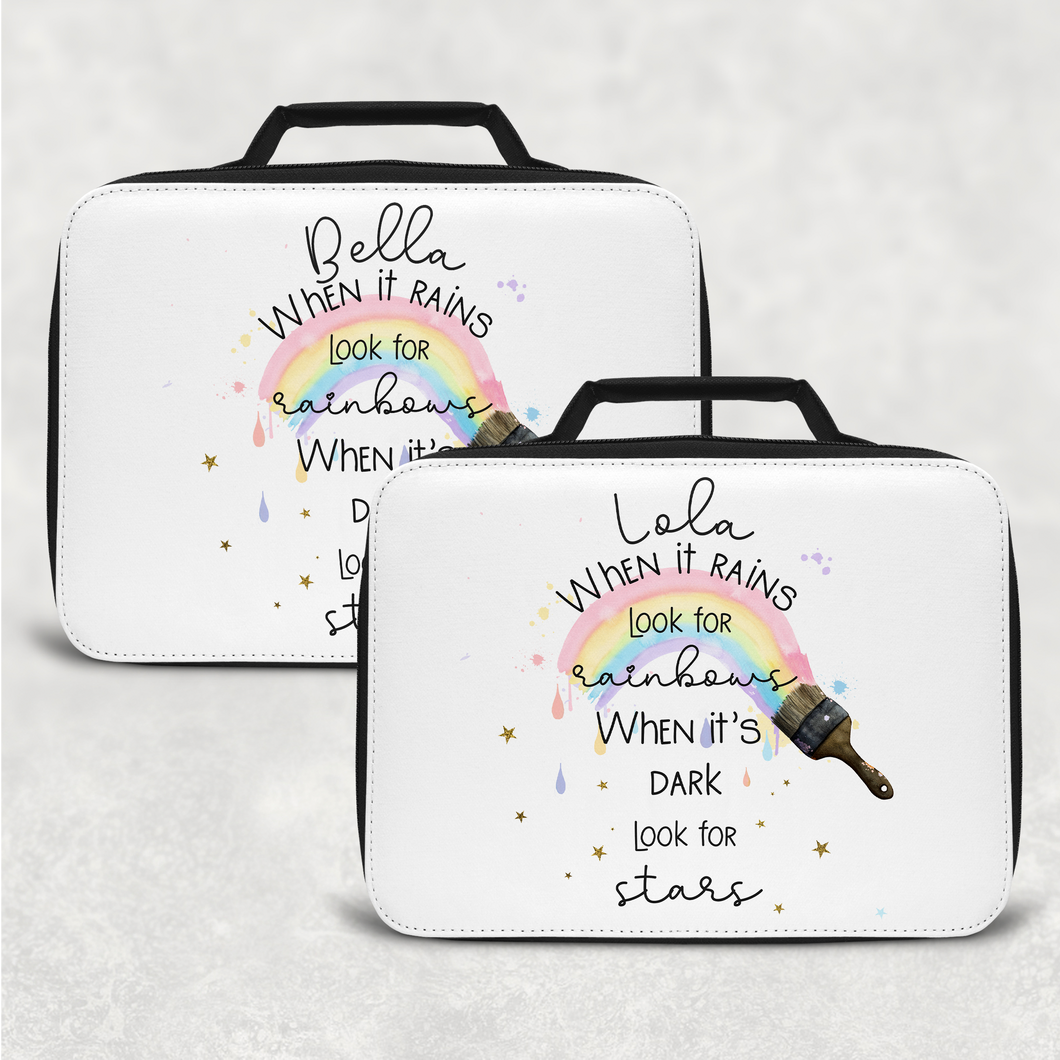 Rainbow Paintbrush Positivity Insulated Lunch Bag