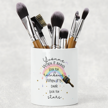 Load image into Gallery viewer, Paintbrush Rainbow Positivity Pencil Caddy / Make Up Brush Holder
