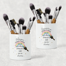 Load image into Gallery viewer, Paintbrush Rainbow Positivity Pencil Caddy / Make Up Brush Holder
