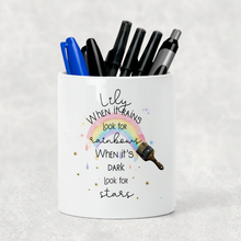 Load image into Gallery viewer, Paintbrush Rainbow Positivity Pencil Caddy / Make Up Brush Holder
