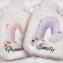 Load image into Gallery viewer, Pastel Wonky Rainbow Personalised Hot Water Bottle Cover
