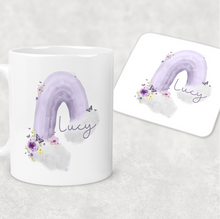 Load image into Gallery viewer, Pastel Wonky Rainbow Mug &amp; Coaster
