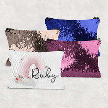 Load image into Gallery viewer, Pastel Wonky Rainbow Sequin Personalised Bag
