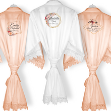 Load image into Gallery viewer, Peach &amp; Burgundy Wedding Dressing Robe
