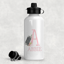 Load image into Gallery viewer, Pink Gamer Alphabet Personalised Water Bottle  - 400/600ml
