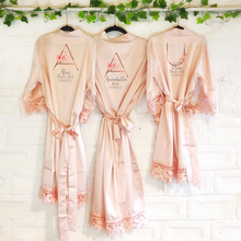 Load image into Gallery viewer, Pink Sakura Alphabet Lace Wedding Dressing Robe
