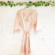 Load image into Gallery viewer, Pink Sakura Alphabet Lace Wedding Dressing Robe
