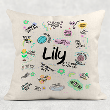 Load image into Gallery viewer, Positive Affirmations Personalised Cushion
