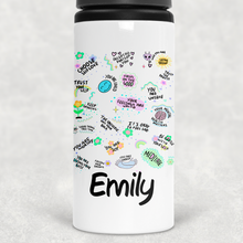 Load image into Gallery viewer, Positive Affirmations Personalised Aluminium Straw Water Bottle 650ml
