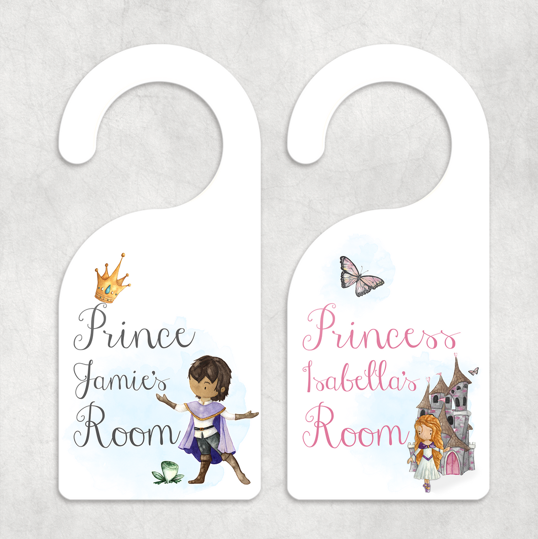 Princess Prince Personalised Room Door Hanger