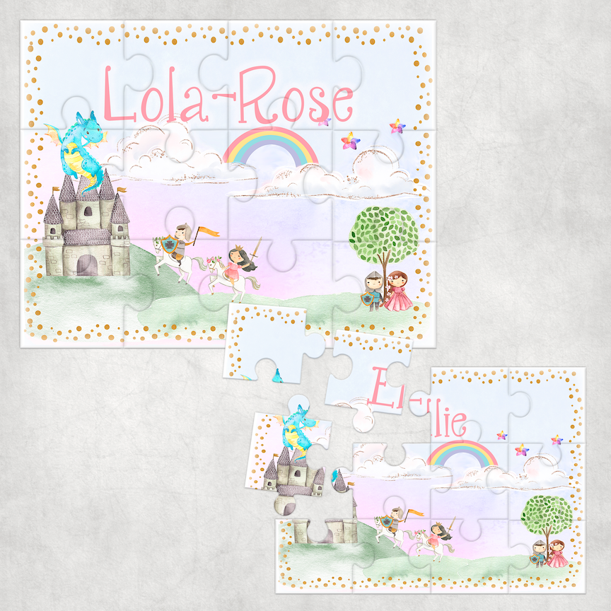 Princess Fairytale Personalised Jigsaw Various Sizes & Pieces