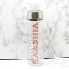 Load image into Gallery viewer, Personalised White/Clear 750ml Adult Water Straw Bottle - LIMITED STOCK
