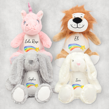 Load image into Gallery viewer, Rainbow Personalised Stuffed Toy
