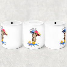 Load image into Gallery viewer, Teddy Rainy Day Fund Personalised Money Saving Pot
