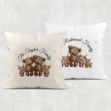 Load image into Gallery viewer, Reindeer Bear Family Christmas Cushion
