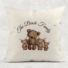 Load image into Gallery viewer, Reindeer Bear Family Christmas Cushion
