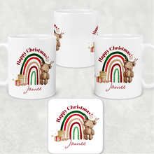 Load image into Gallery viewer, Reindeer Bear Christmas Eve Mug and Coaster Set
