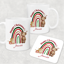 Load image into Gallery viewer, Reindeer Bear Christmas Eve Mug and Coaster Set
