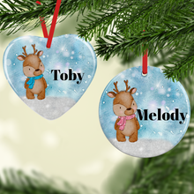 Load image into Gallery viewer, Reindeer Snow Christmas Ceramic Bauble
