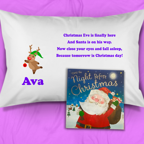 Rudolph Personalised Christmas Eve Pillow Case & Book - Christmas - Molly Dolly Crafts
