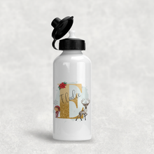 Load image into Gallery viewer, Reindeer &amp; Elf Alphabet Personalised Christmas Aluminium Water Bottle 400/600ml
