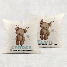 Load image into Gallery viewer, Reindeer Bear Christmas Cushion
