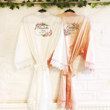 Load image into Gallery viewer, Rose Geometric Wedding Dressing Robe
