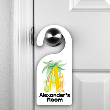 Load image into Gallery viewer, Safari Alphabet Personalised Room Door Hanger

