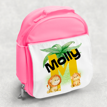 Load image into Gallery viewer, Safari Jungle Alphabet Personalised Kids Insulated Lunch Bag
