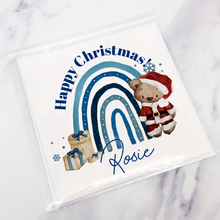 Load image into Gallery viewer, Santa Bear Rainbow Christmas Card
