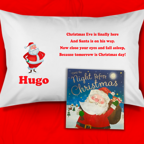 Santa Personalised Christmas Eve Pillow Case & Book - Christmas - Molly Dolly Crafts