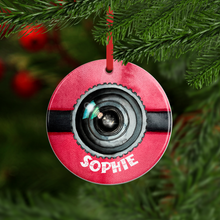 Load image into Gallery viewer, Santa/Elf Camera Christmas Ceramic Bauble
