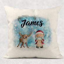 Load image into Gallery viewer, Santa &amp; Reindeer Alphabet Personalised Christmas Cushion
