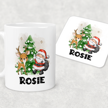 Load image into Gallery viewer, Santa &amp; Reindeer Christmas Eve Mug and Coaster Set
