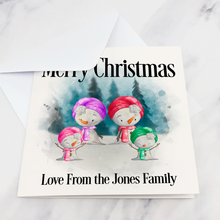 Load image into Gallery viewer, Snowman Family Christmas Card

